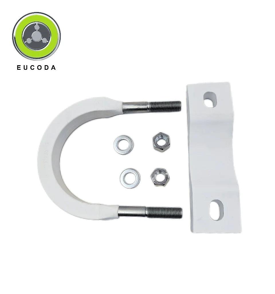 Two Holes 304 Stainless Steel U-shaped Clip Baffle Plate Clip Pipe Band Clamp For U bolt with shim Come with washer and nut