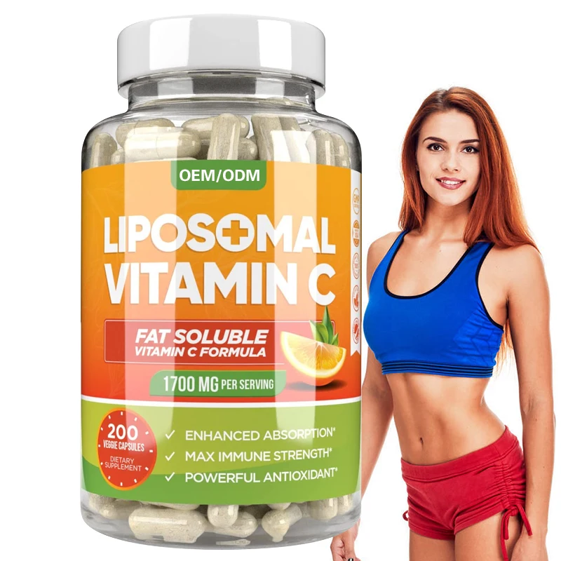 Factory Price Bone Vitamin Vegetarian Food Supplement Liposomal Support For Health Calcium Vitamin C Capsules