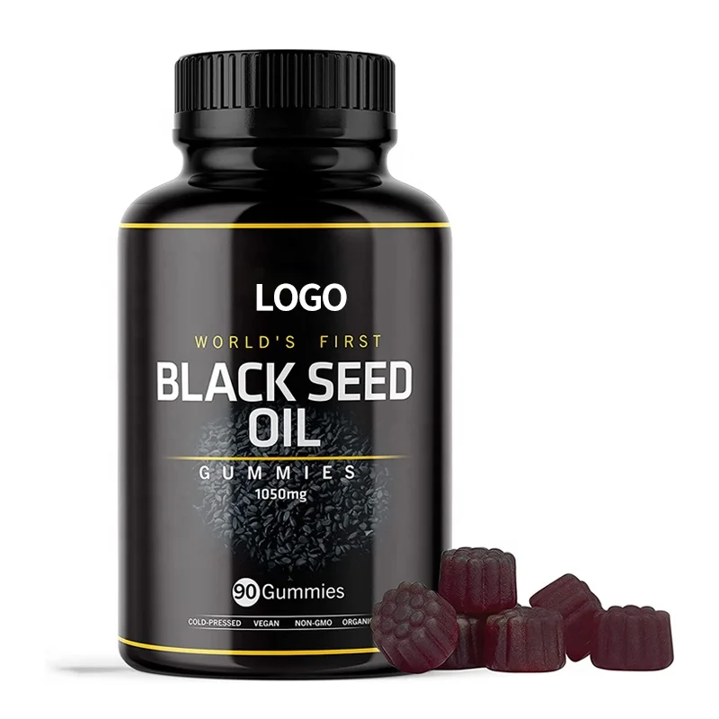 OEM/ODM Natural Delicious Food Hair Growth Cardiovascular Health Support Black Seed Oil Gummies