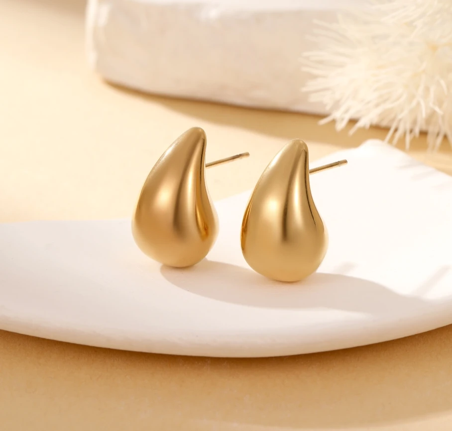 2024 New Design Bean Earrings Various Colors Plating 18K Gold PVD Plated Unique Design Stud Earrings