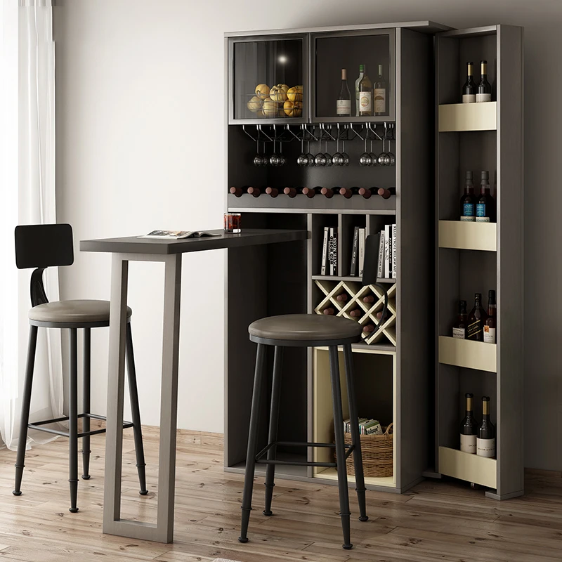 Настенный барный стол, домашняя Современная Минималистичная мебель для гостиной, складная перегородка для маленькой квартиры, скандинавский винный шкаф, высокий стол