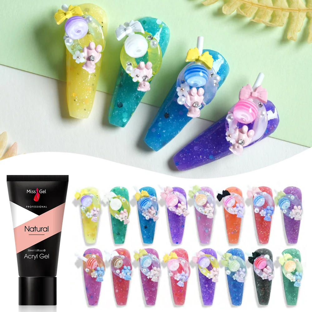 Пользовательские тепловые изменения свечения в темных цветах UV наращивание ногтей Цвет акригель Al Mayor ногти Poligel