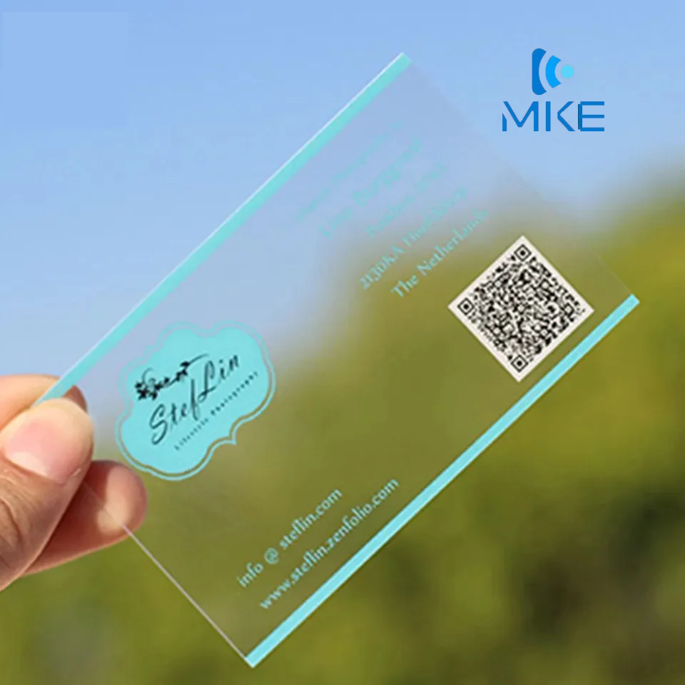 Gold stamping plastic pvc transparent cards