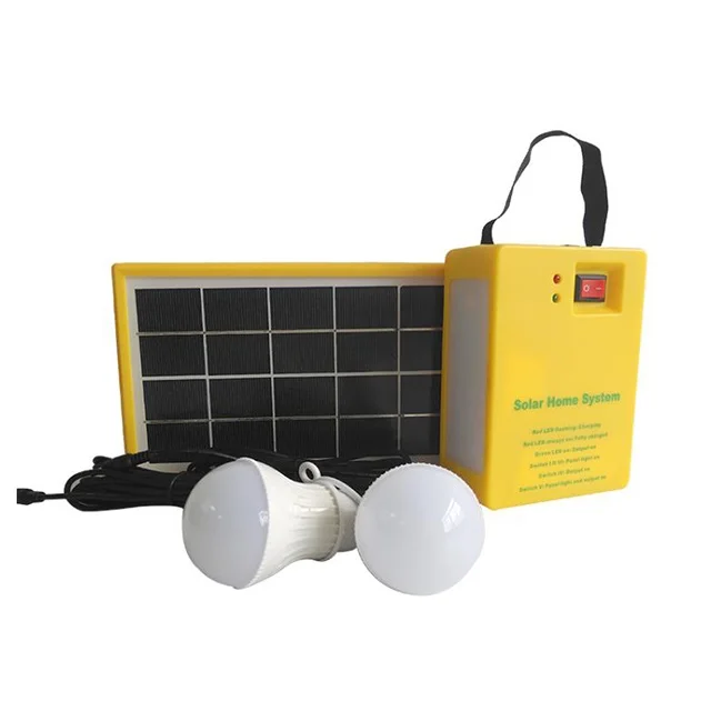 Mini Solar Generator With DC Led Bulbs 3W 7w 10w portable outdoor lighting system for Home Camping