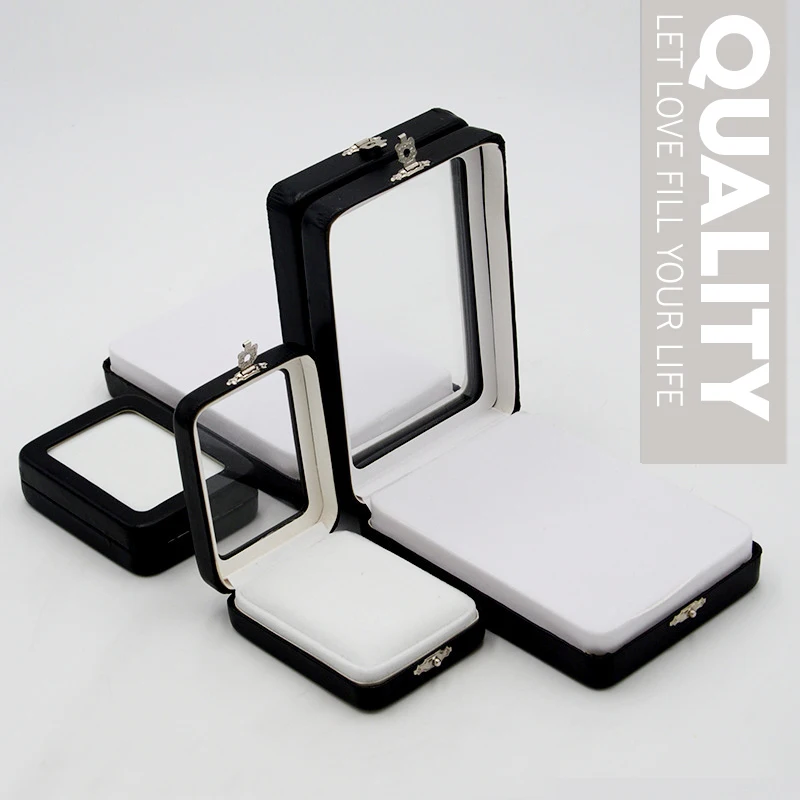 Jewelry Box Flip Top Gemstone Jewelry Packaging Box Diamond Display Case  loose diamond jewelry packaging