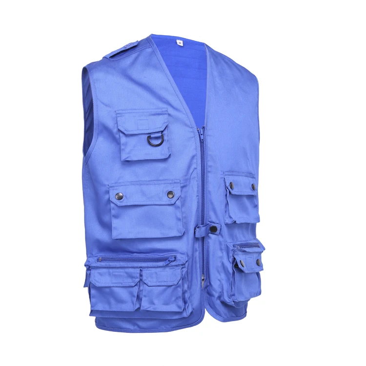 OEM construction cotton new style fashion custom functional work workwear worker Multipockets fishing vest