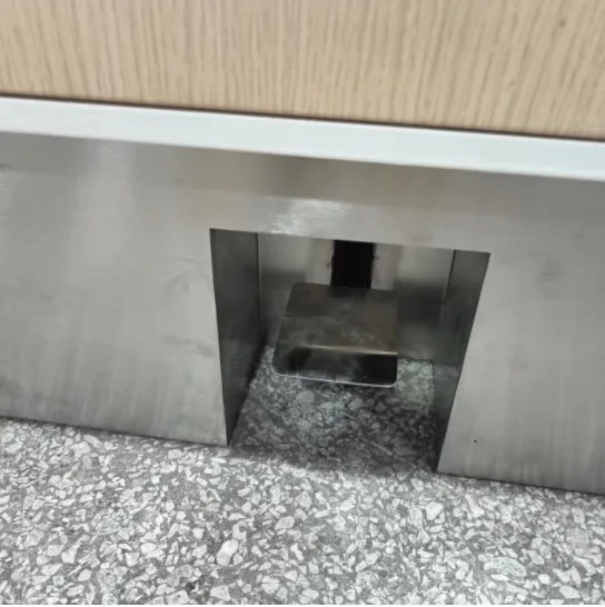 Custom store display furniture decoration trash cabinet pharmacy showcase for clinic medicine