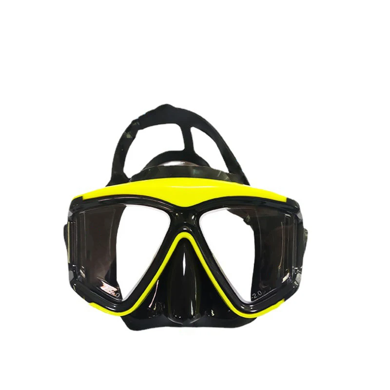 Scuba mask breathing tube and fins marine sport silicone snorkeling and swimming suit tempered glass mask diving goggles