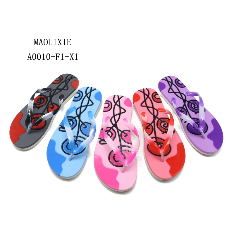OEM custom pvc sole unicorn flip flops girl soft china wholesale slippers women