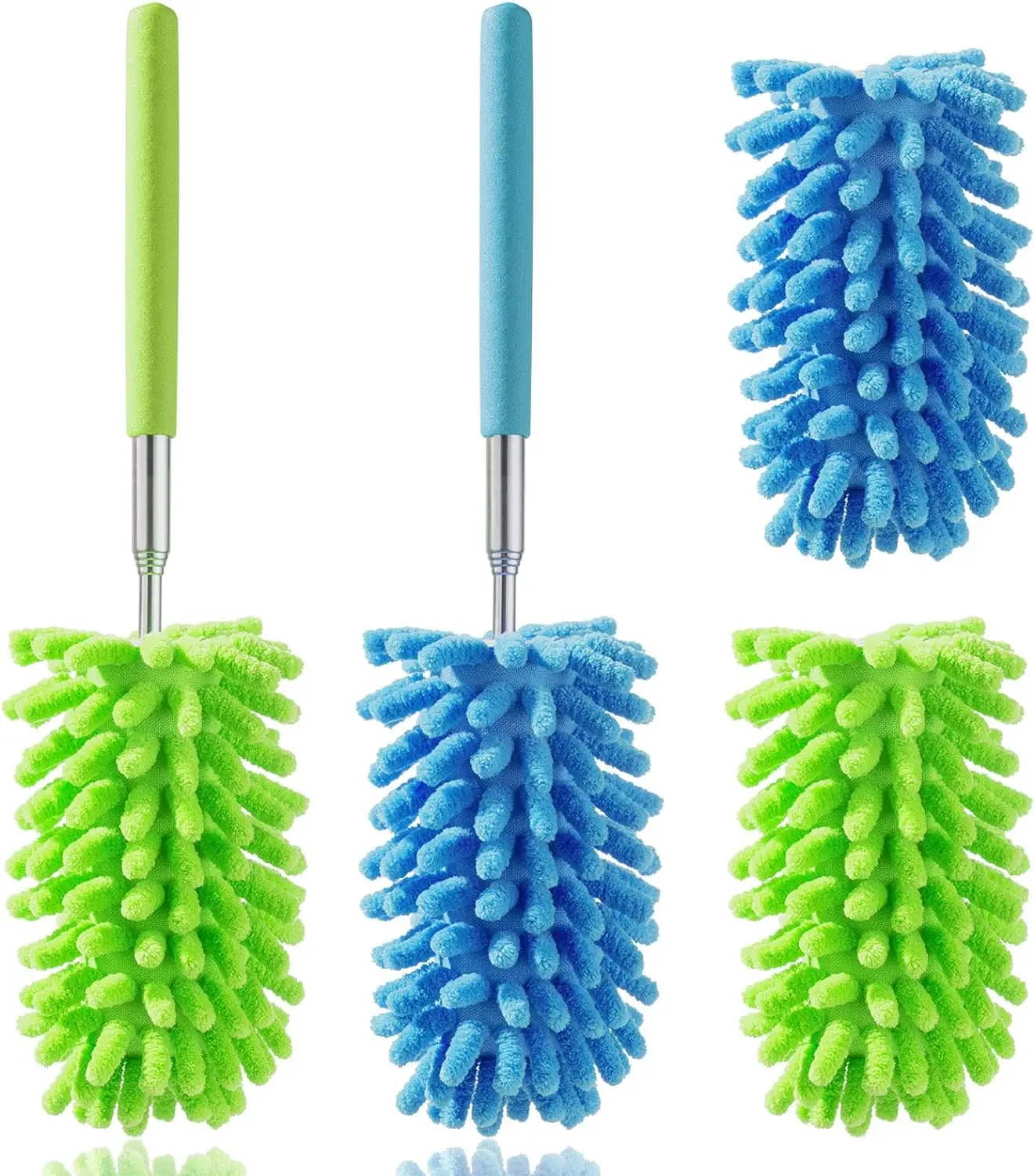 SEQ  Washable Microfibre Cleaning Tool Extendable Dusters for Cleaning Office, Car, Computer, Air Condition