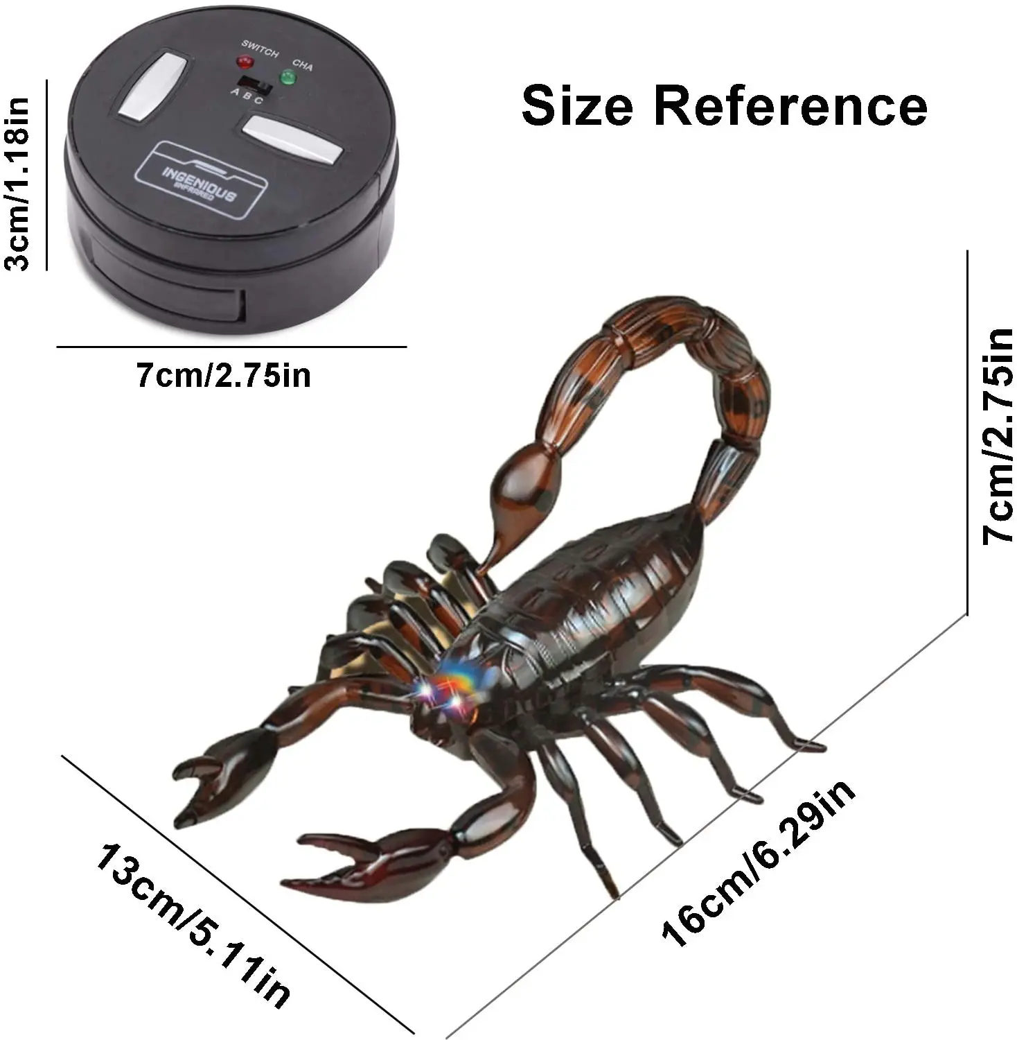 Scorpion RC Infrared Animals Scorpion Model Remote Control Simulation Curved Insects Toys  Novelty Electric Reptiles
