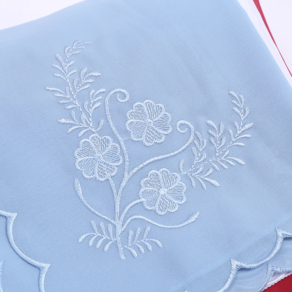 Оптовая продажа, длинная мусульманская шаль с большим кружевным краем и принтом на заказ, накидка, головной платок, простой шифоновый хиджаб премиум-класса с тяжелыми стразами