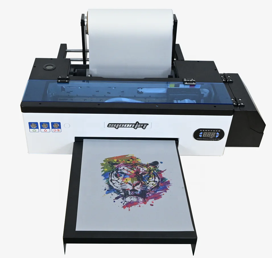 A3 Size DTF Roll Printer R1390  With Oven Machine  A3 Size Roll Film With 600ml DTF Ink With 1kg Powder
