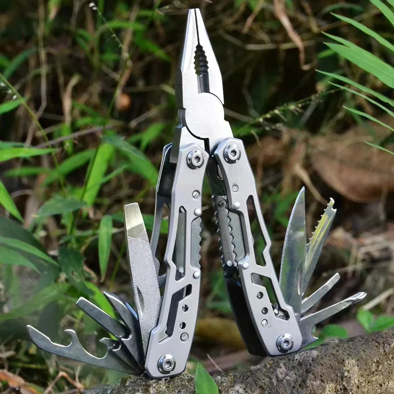 Johold 14 in 1 Stainless Steel Hollow Handle Plier Stainless Steel Plier Foldable Portable Screwdriver for Household Outdoor