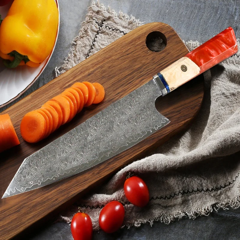 Professional stainless steel vg10 damascus chef knife  kitchen knives damascus steel knife