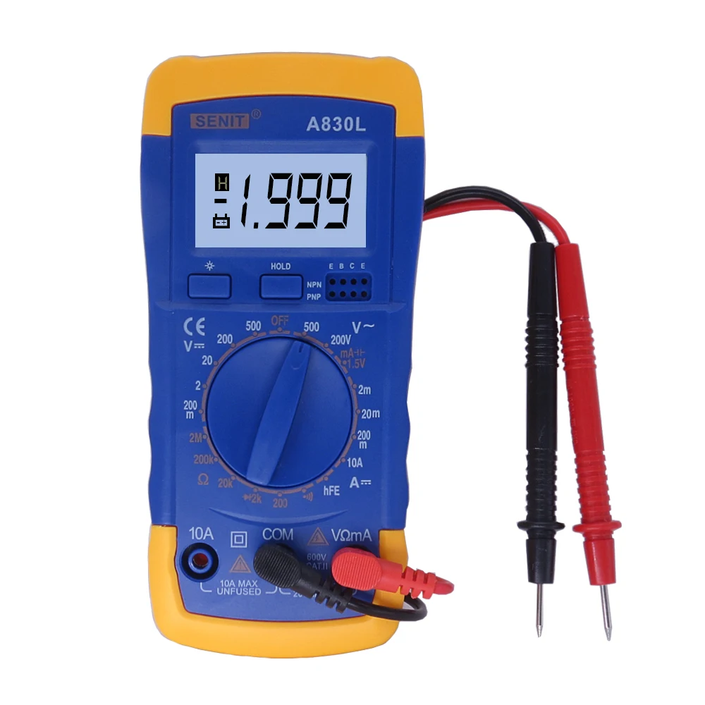 New A830L LCD Digital Multimeter DC AC Voltage Diode Multimeter Volt Tester Test Current Meter