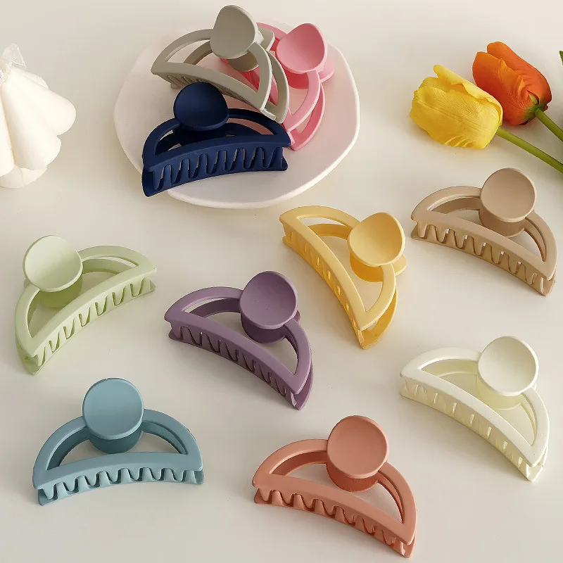 TongLing 3.5 inches matte banana clip strong hold clips girls candy color large hair claw clips for women thin thick curly hair
