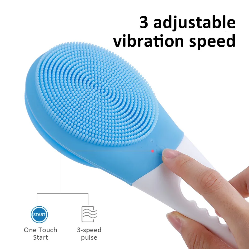 Scrubber Back Shower Exfoliating Electric Back Washer Silicone Dry Body Brush Power Men Women Skin Care Exfoliator Bath Brush