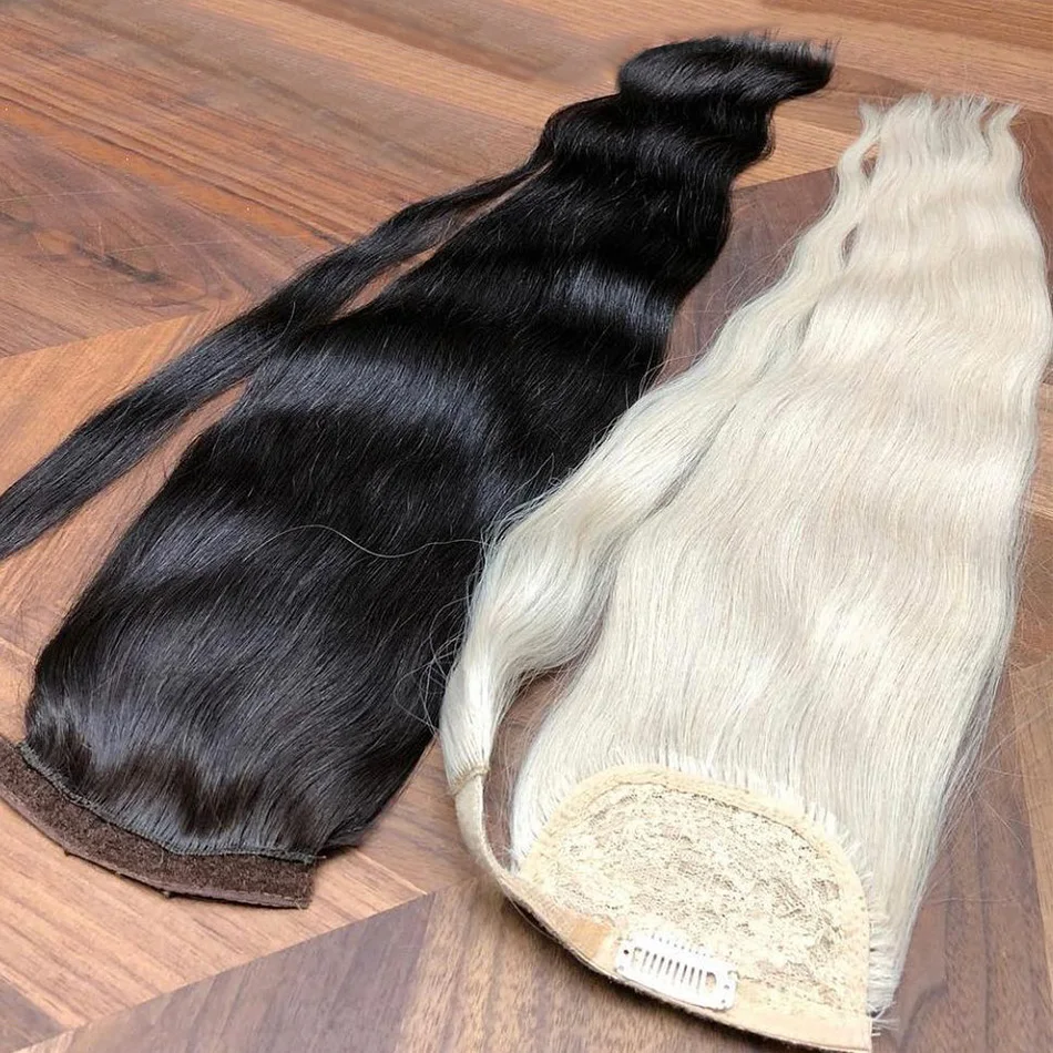 Blonde Ponytail Extension Human Hair Pony Tails Hair Extensions Golden Blonde Highlighted Honey Blonde Wrap Around Ponytail
