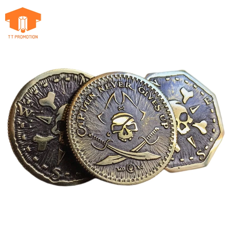 Factory Price Customized Copper Brass Coins Custom Metal Challenge Souvenir Commemorative Collections Blank Coin For Engraving