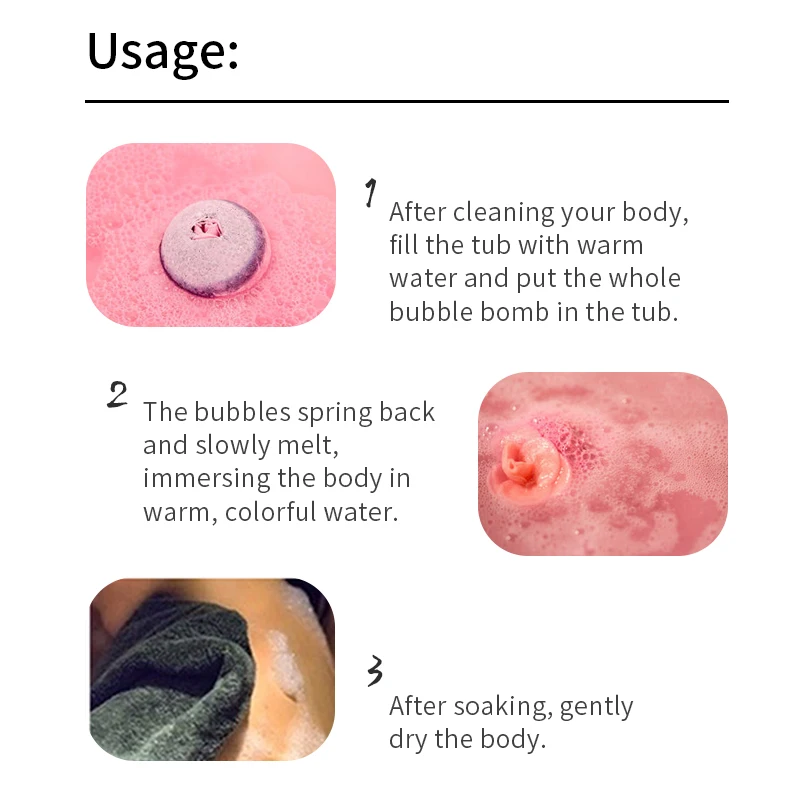 Factory Customized 20 Years Experience Romantic Pink Bath Bomb Shower Bath Bombs Gifts