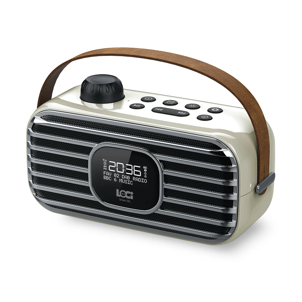 
Retro radio Portable stereo DAB radio with FM radio / BT / USB & micro SD playback for indoor 