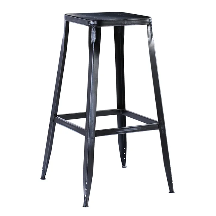 Black steel metal dining room chair for indoor for outdoor wholesale rental for event chair barstool