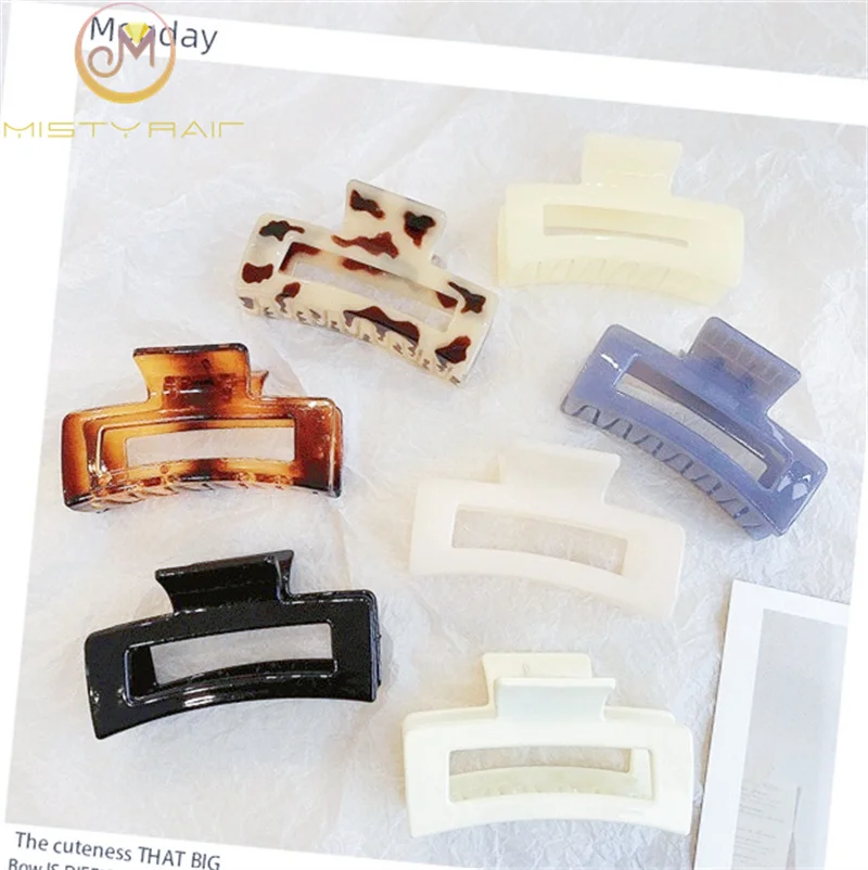 Большая прозрачная акриловая шпилька для волос в Корейском стиле ins, темпераментная пластина, желе для волос, квадратные заколки для волос