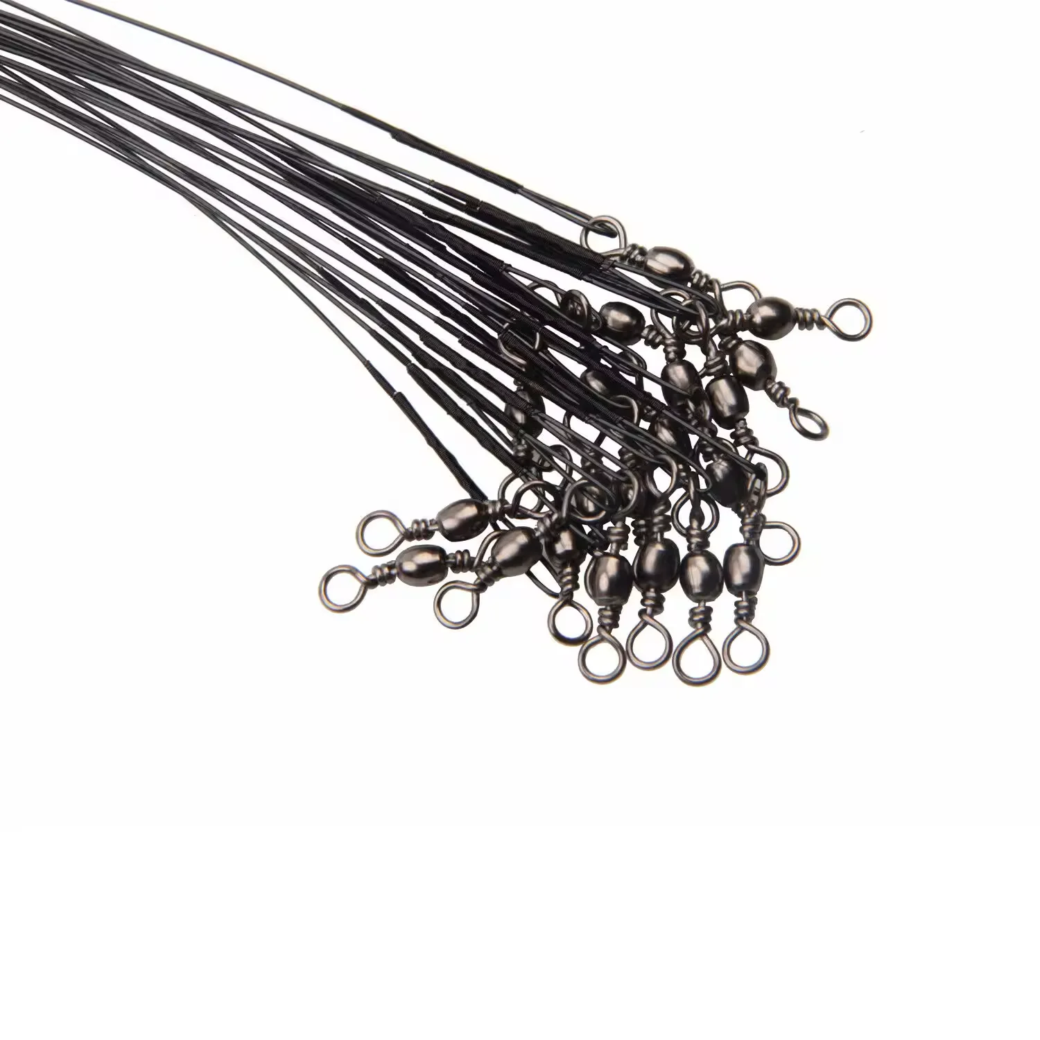 15/20/25/30CM Anti-Bite Steel Wire Leader Leashes Swivel Fishing Lure Accessories Made Durable Lead Material Fishing