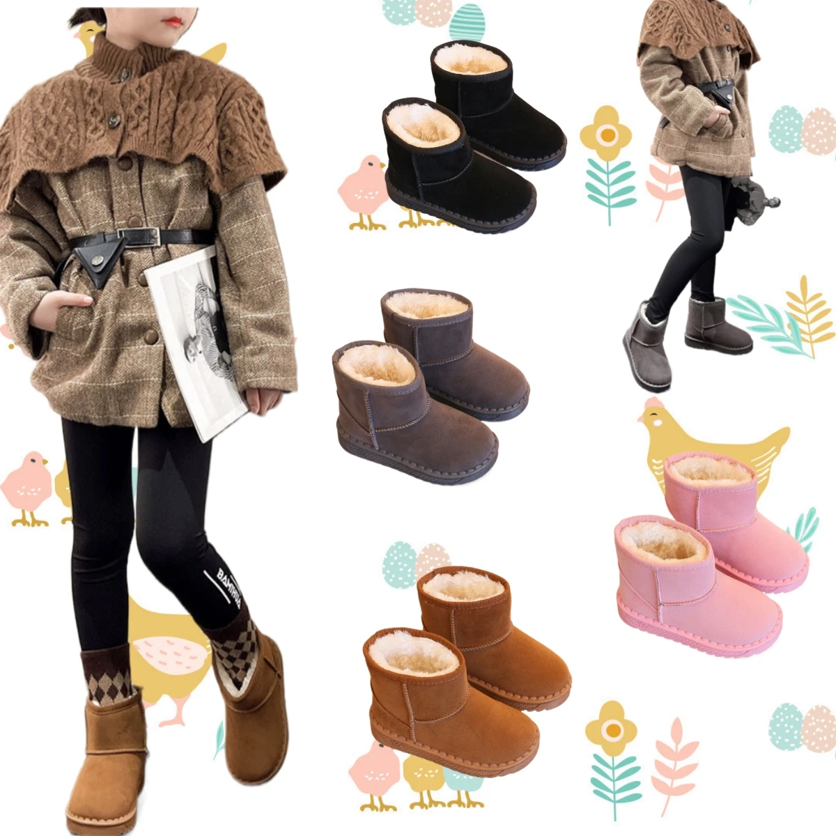 girls boots boots for kids girl Fashion Winter Boots for Toddlers & Kids