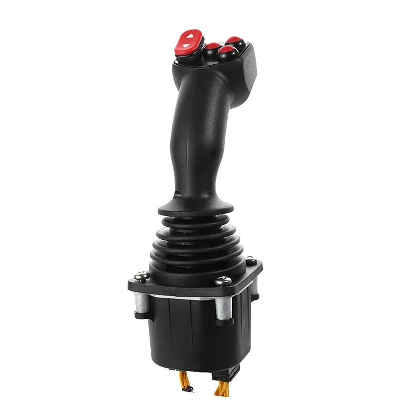 Friction hold industrial joysticks for cranes drilling rigs Can or analog output Handle grip optional