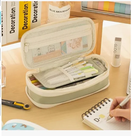 Пенал большой емкости пенал для карандашей канцелярский девочек-подростков