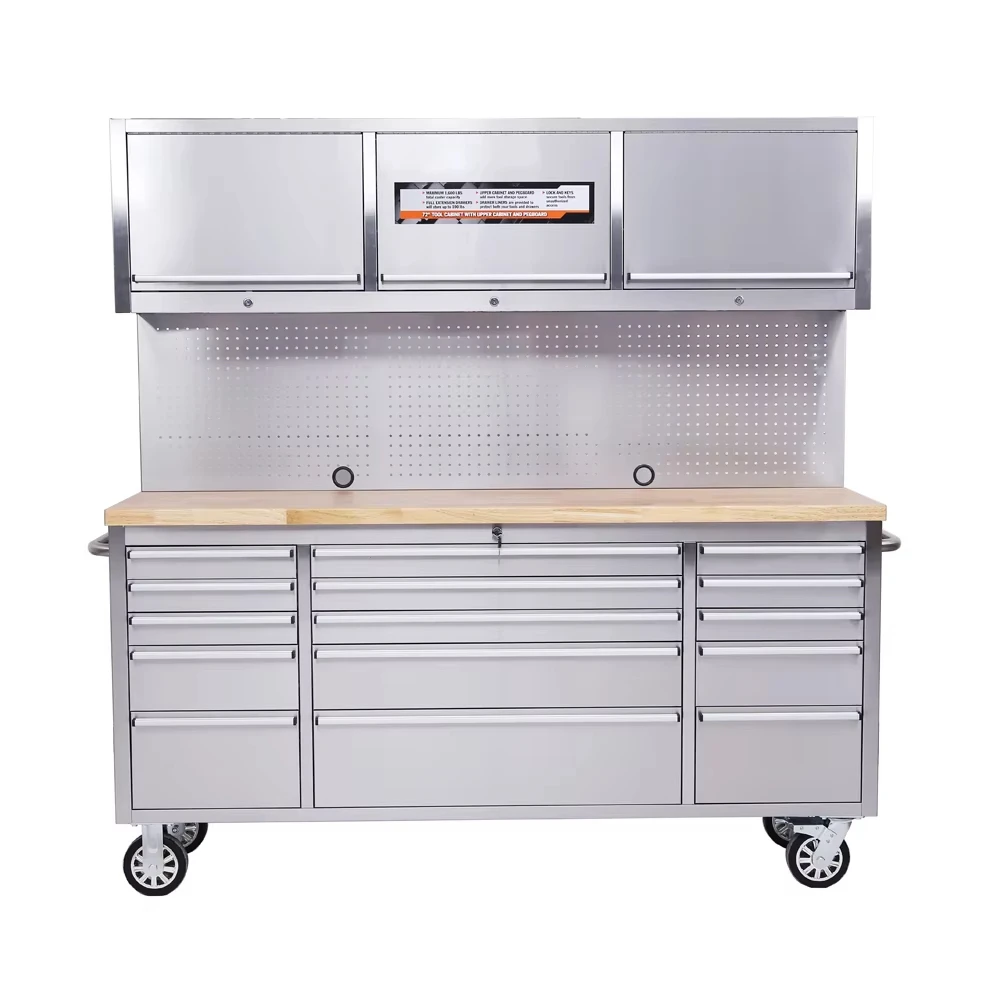 Customized Multi-Size Multi-Purpose Stainless Steel Warehouse Garage Storage Tool Rack With Wheels