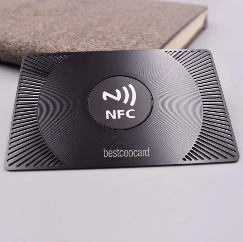 Карта Rfid Nfc Tap to go nfc chip black metal визитная карточка для контактов в социальных сетях