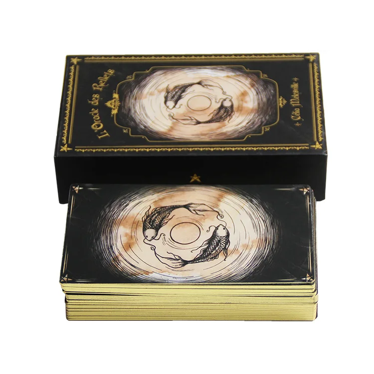 Wholesale custom playing cards gold edge tarot cards oracle with box manufacturers