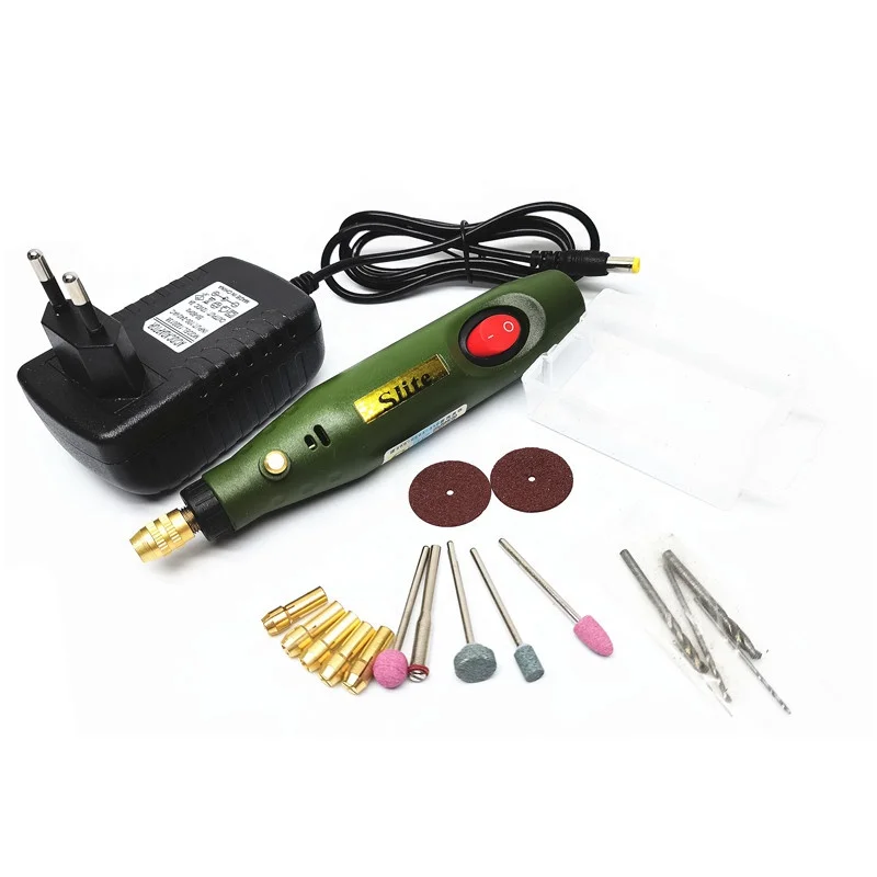 Cheap 12V Mini Grinder Engraving Machine Micro Electric Grinder DIY Power Tool P500-8 Angle Grinder CE 10W Grinding Disc 50-60HZ