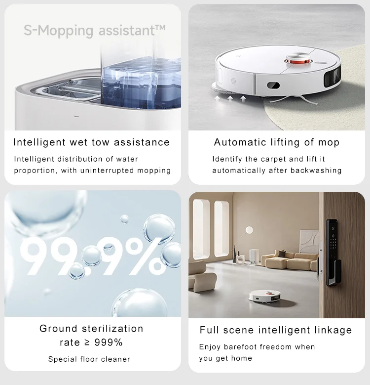 New 2022 Original Global Version Xiaomi MI Mijia Sweep Mop Floor Robot Pro Smart Automatic Clean Robot Vacuums With APP Control
