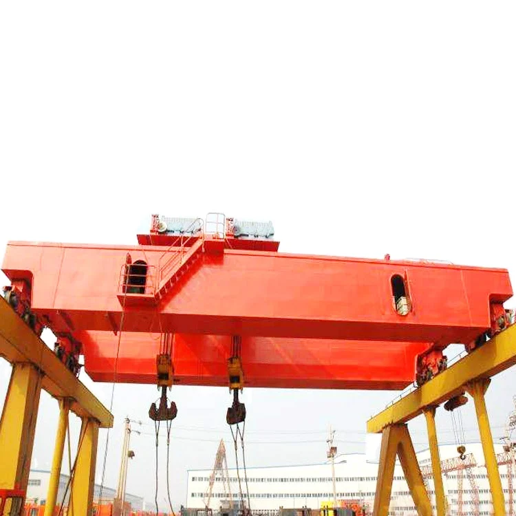 Wireless Remote Control 40t 50 Ton Double Beam Motorized Overhead Monorail Bridge Crane