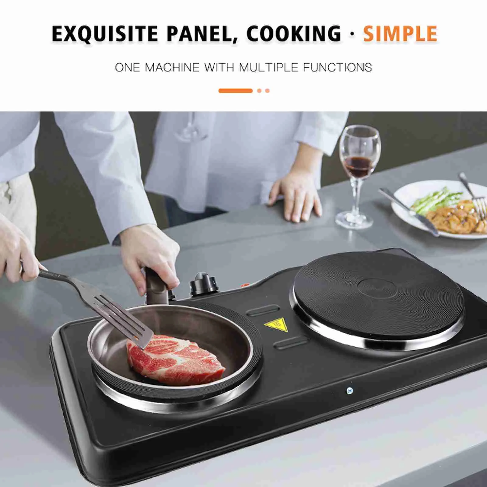 DSP Household Electric Heating Furnace Embedded Electric Heating Furnace Double Stove Desktop Electric Furnace