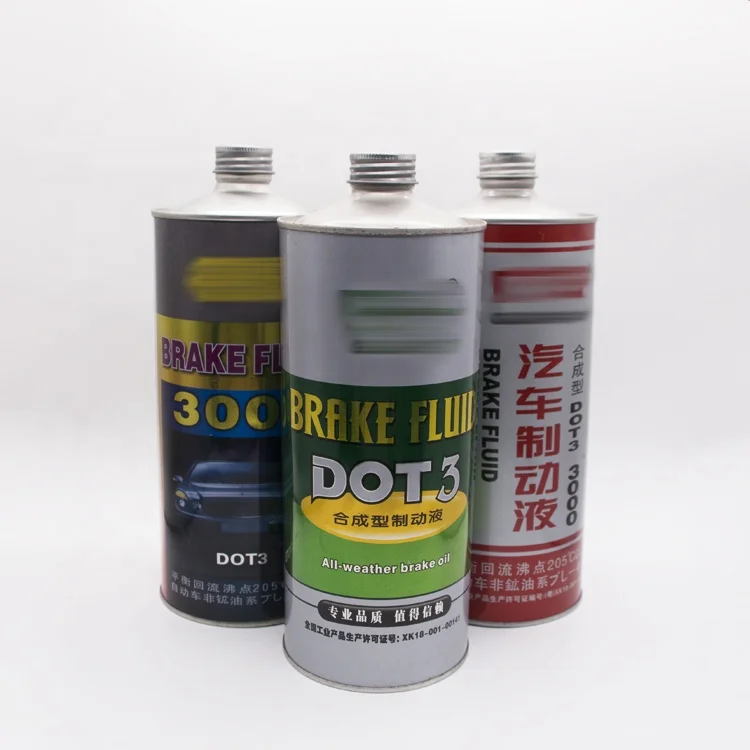 Metal can for heavy duty hydraulic DOT3 brake fluid lubricant oil empty DOT3 tin can
