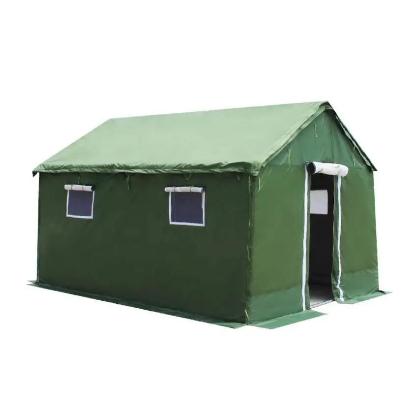 Hot Sale Customized Waterproof Durable Outdoor Extra Large Disaster Relief Wall Tent Cotton Emergency Shelter Canvas Tents