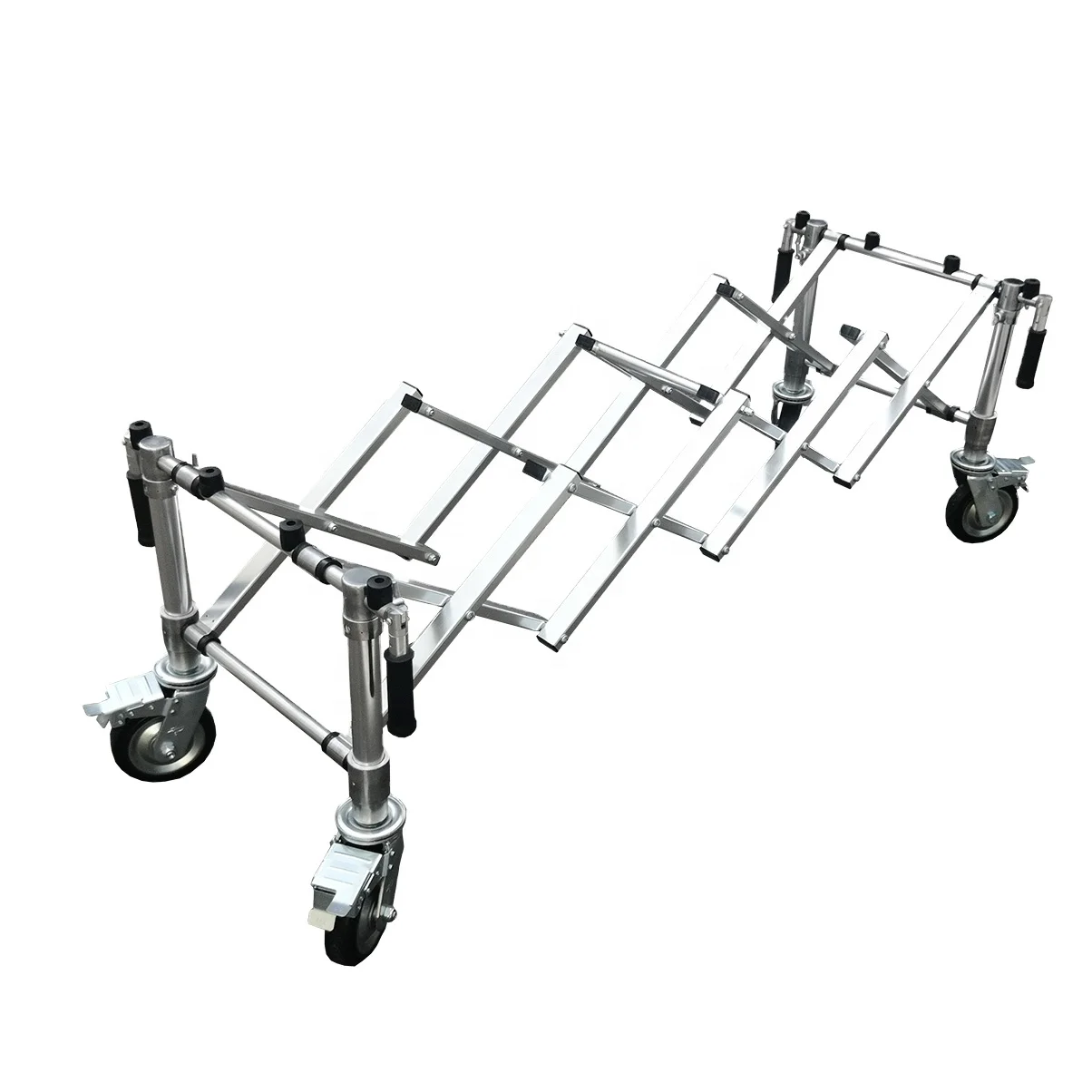 YUSHUODA high quality strength aluminum alloy coffin folding trolley with brakes