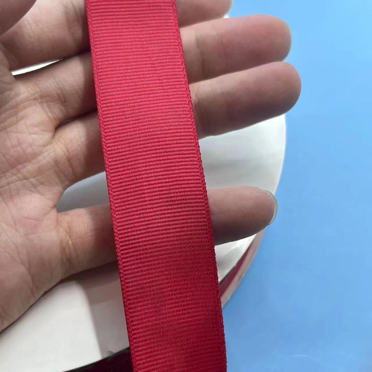 Wholesale Grosgrain Christmas Ribbon Roll Multicolored Eco-Friendly Woven Edge Gold Embossed LOGO Gross Grain Ribbon