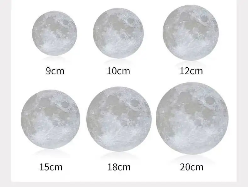 KY Christmas Gifts Round Ball Floating Quran Star 3D Electric Sensor Lamp Moon Shape Led Night Light