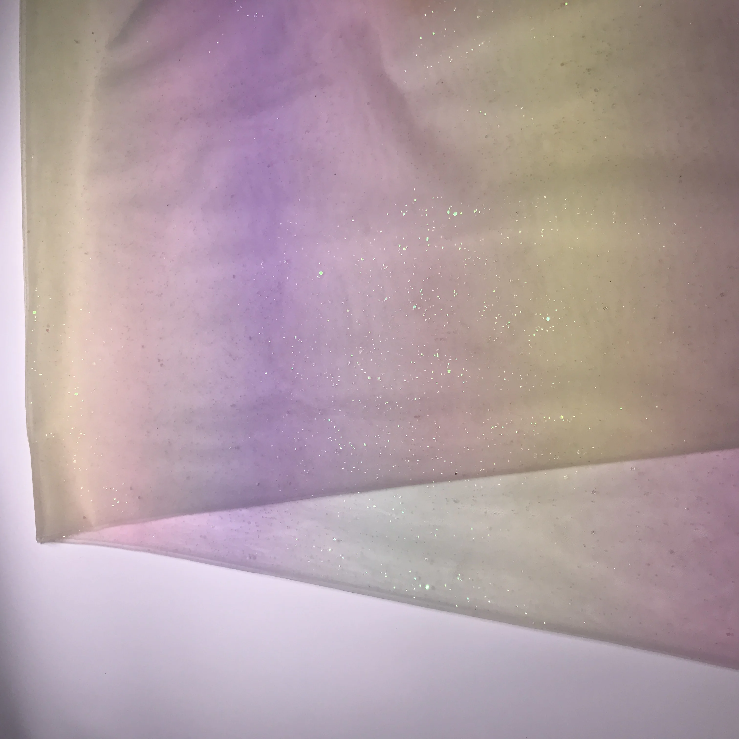 colorful rainbow transfer printing tulle print glitter tulle fabric for dress