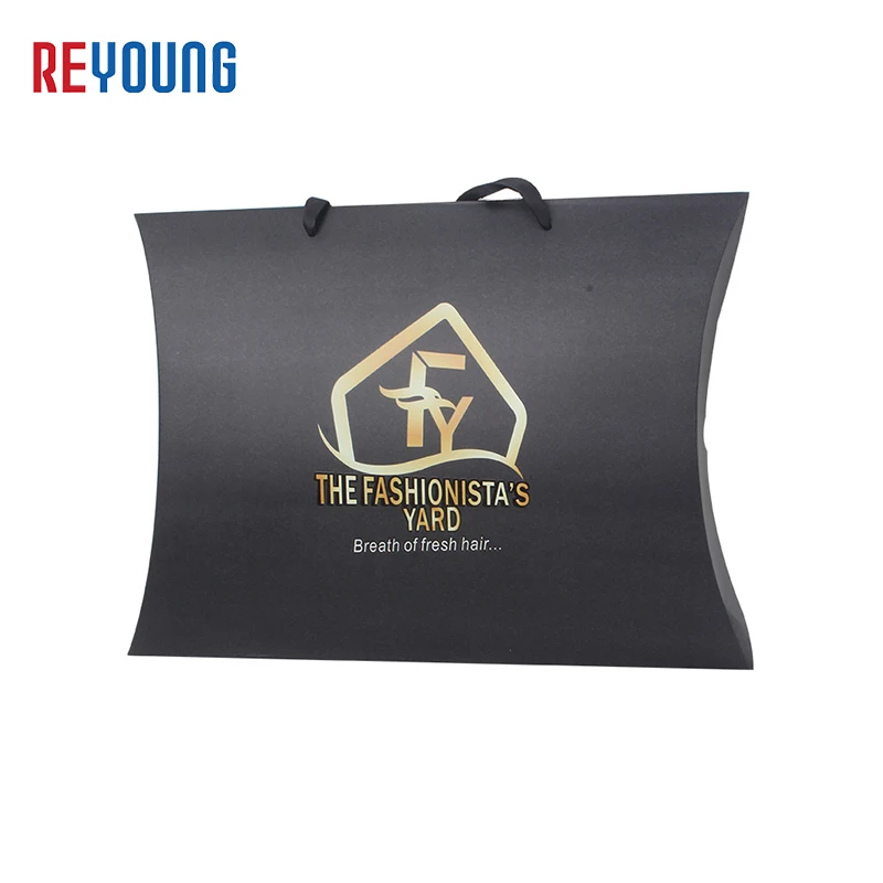 Wholesale Craft Custom Logo Print Wig Hairpiece Airplane Hair Bundle Package Paper Box And Bag