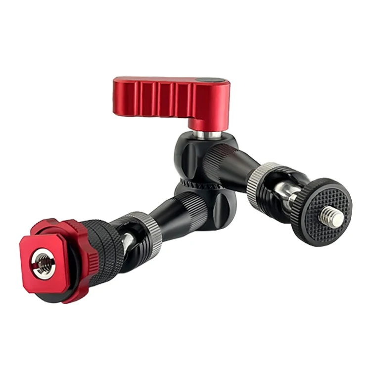 Custom Adjustable Articulating Friction 1/4 Screw Magic Arm with Cold Shoe Adapter for DSLR Camera Rig, Flash Light, LCD Monitor