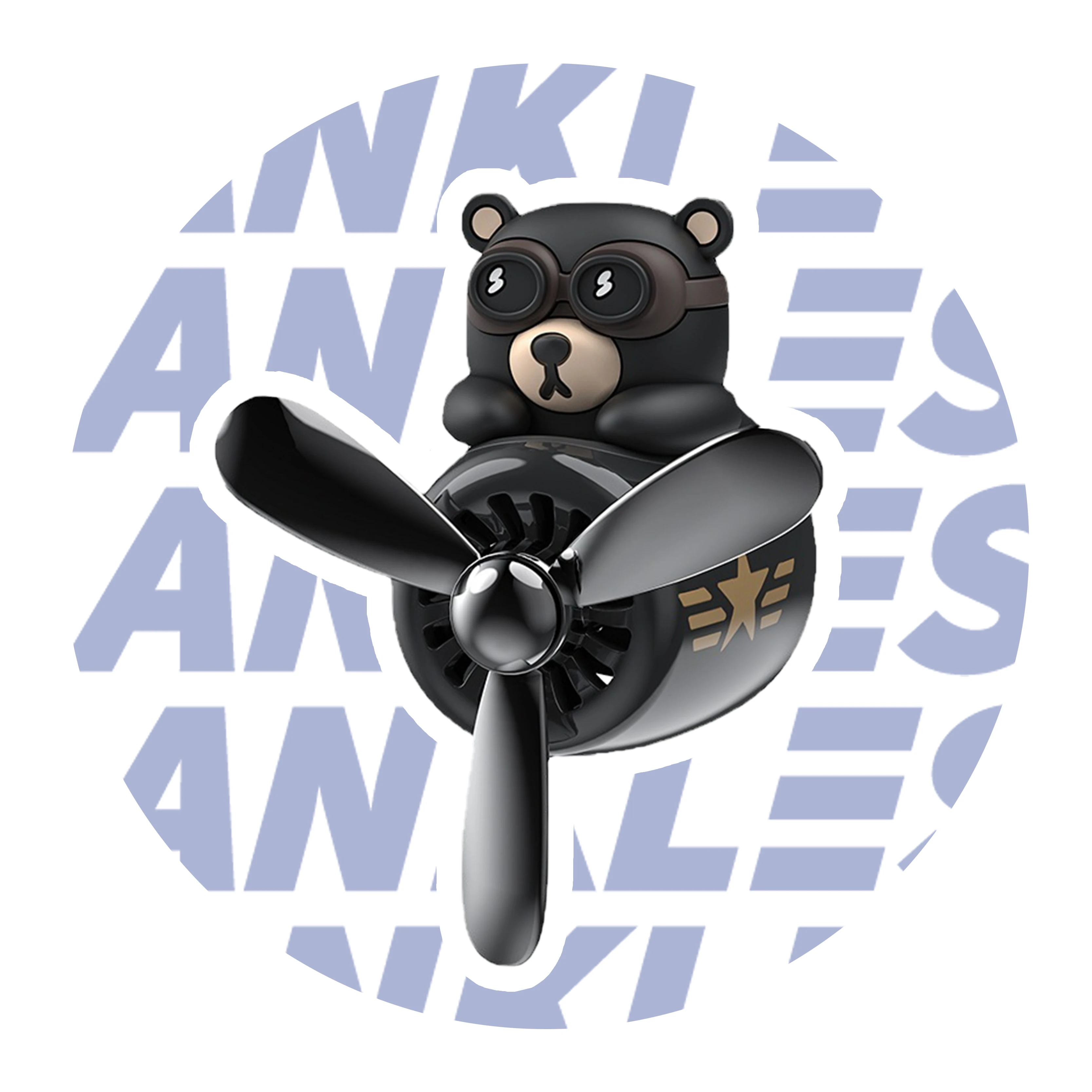 ANKLES high quality wholesale car accessories freshener custom logo luxury bear pilot vent clip car freshener