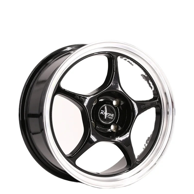 DM565 Customized fashionable design white 5X112 5X 114.3 14 15 16 17 inch black five spoke alloy  car wheels