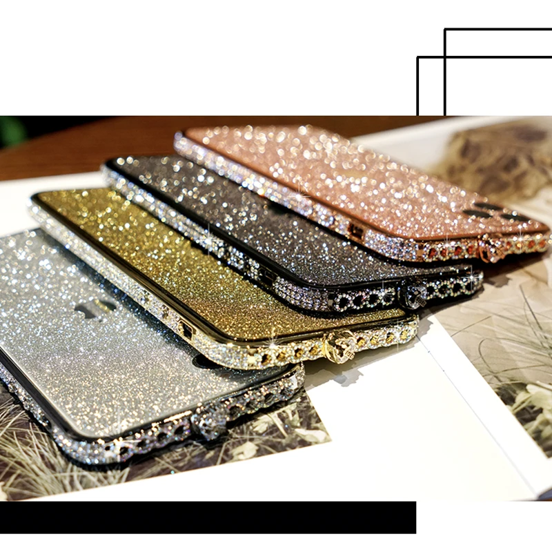 
2020 new Amazon ebay hot sell Diamond Sticking phone case for iPhone 11 sparkle cute cover for iphone x case luxury glitter 